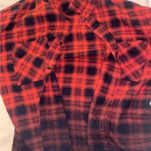 Fashion Nova Red/Black Flannel